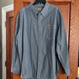 Navy and White Striped Button Down Shirt new with tags  size 3 XL